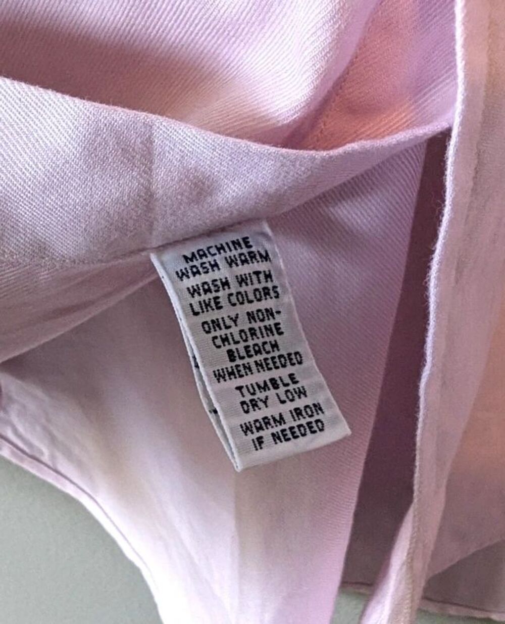 Vintage Ralph Lauren Mens 15 1/2 Medium Pink Cotton Button Down Shirt Pony - Picture 3 of 5